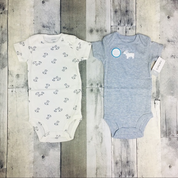 Carter’s 5 Pack Short Sleeve Bodysuits Boys 9M - Picture 2 of 4
